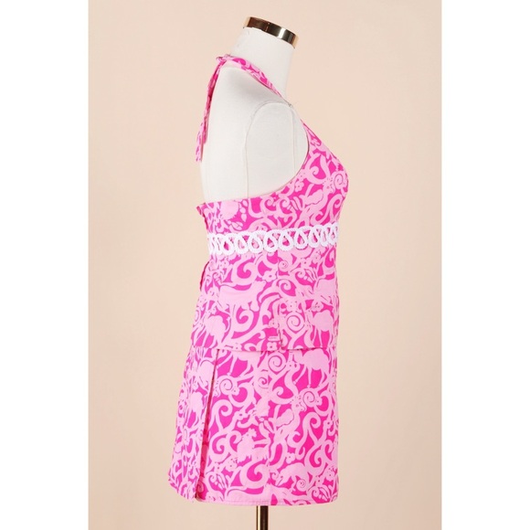 Sz 4 Lilly Pulitzer Princess Pink Halter Top & Wrap Skirt Matching Set GUC - Picture 3 of 7